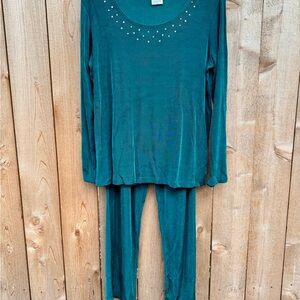 Slinky Brand Teal Pajama Set